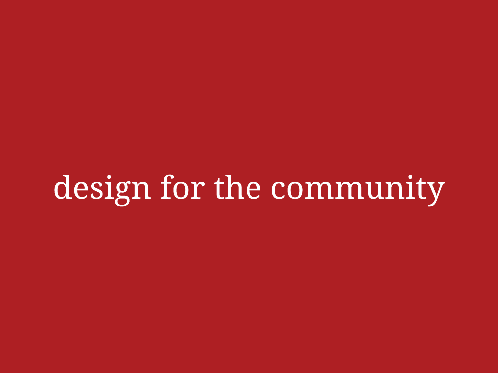 design for the community